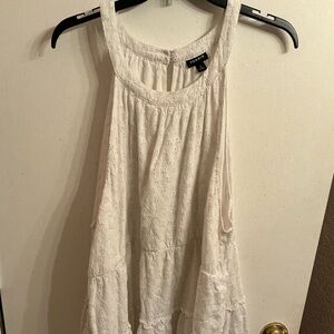 Torrid White Embroidered Eyelet Tank top